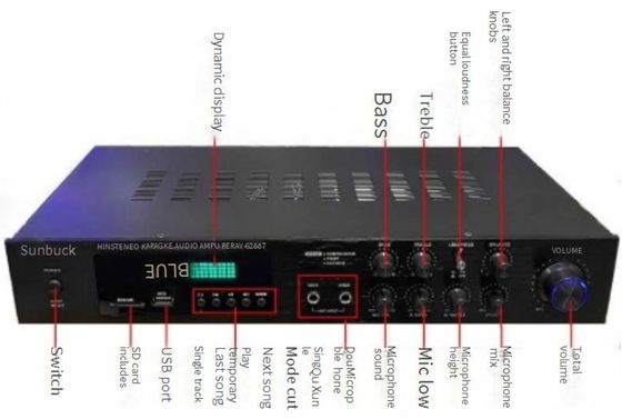 Av-628BT Home Audio 5-Kanal 800W Hochleistungsverstärker 110V/220V Wireless Receiver mit BT-Konnektivität