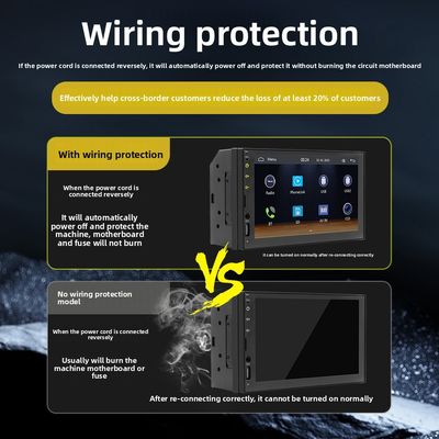 7 Zoll Auto für MP5 Player mit für BT Wireless HD Rücksicht Kamera CarPlay Android Auto Dashboard Radio Wired Dashboard Radio