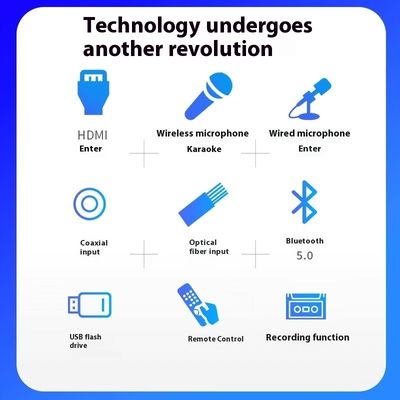 2.0 Kanal Hochleistungs 100W Wireless Karaoke Verstärker BT Verlustlose Dekodierung HDML ARC Glasfaser Koaxial Elektronik