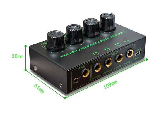 4-Wege RGB Monitor Kopfhörerverstärker Stereo Audio Soundkarte & Mixer Audio Kopfhörerverteiler