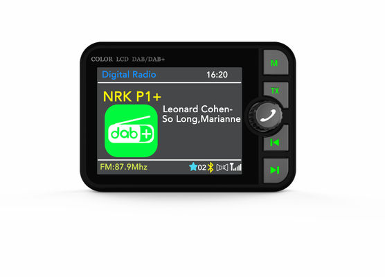 2,4-Zoll Farb-LCD DAB/DAB+ Radioempfänger BT Wireless Kompatibler MP3-Player FM Digitaler Signalrundfunk für 1 Jahr
