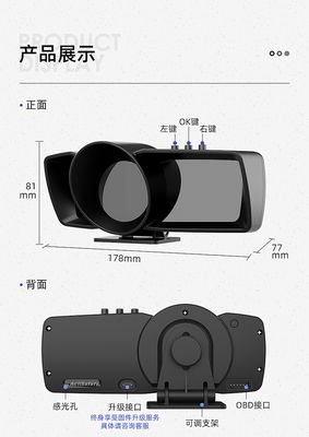 2023 OBD2 GPS-Geschwindigkeitsanzeige Smart Gauge mit Head-Up-Display (HUD) Mehrfachoberfläche für Automobilelektronik