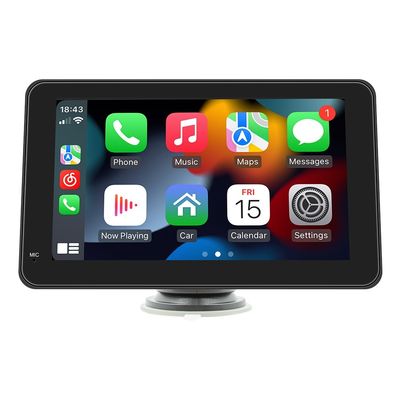 Creatall 7 Inch Portable Car MP5 Player für Bluetooth Hands-Free Kabel-/Wireless CarPlay & Android Auto Stereo Audio WAV MP3