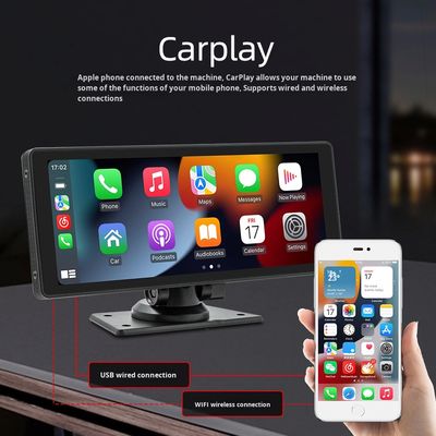 Creatall 10,26 Zoll tragbare IPS-Bildschirm für Bluetooth MP5-Player mit 1-Jahres-Garantie Dashboard Dash Cam Wireless CarPlay