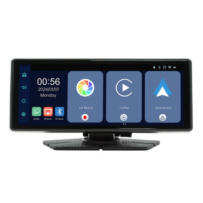 Creatall 8,1 Zoll tragbares All-in-One-Auto-Navigationsgerät mit Wireless CarPlay Front- und Heck-Dual-Recording-Dashcam für Armaturenbrett