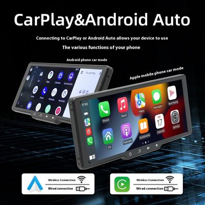 Creatall Portable 10,26 Zoll HD-Bildschirm MP5 Player drahtloses Carplay für Bluetooth-Dashboard montiert Stereo Android-Auto-Recorder