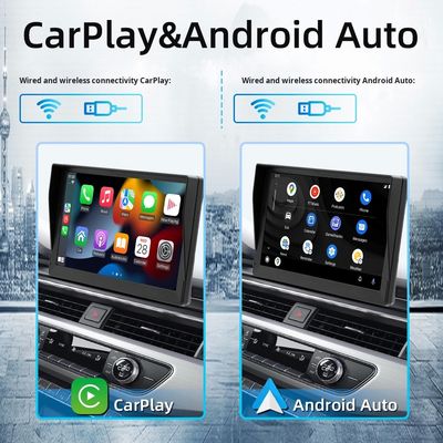 Creatall 9-Zoll Portable Car MP5 Player HD Umkehrbild für Bluetooth Wireless Carplay Dashboard Platzierung USB-Verbindung