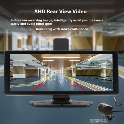 Creatall Portable 10,26 Zoll Dual-Recording Dashcam mit 2 Objektiven, Front- und Heck-Videorekorder für CarPlay-Navigation, grenzüberschreitendes Auto