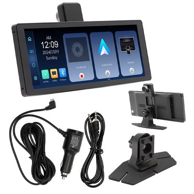 Creatall Portable 10,26 Zoll Dual-Recording Dashcam mit 2 Objektiven, Front- und Heck-Videorekorder für CarPlay-Navigation, grenzüberschreitendes Auto