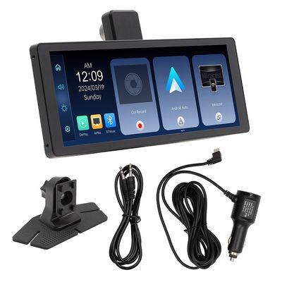 Creatall Portable 10,26 Zoll Dual-Recording Dashcam mit 2 Objektiven, Front- und Heck-Videorekorder für CarPlay-Navigation, grenzüberschreitendes Auto