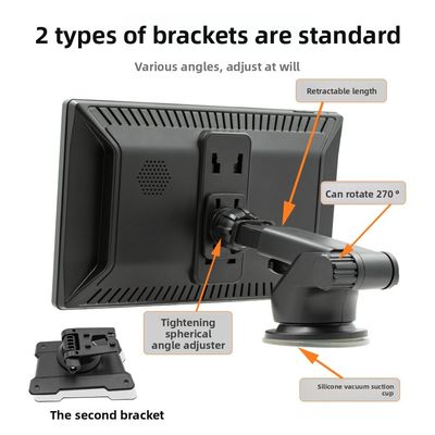 Creatall 9-Zoll Tragbarer High-Definition MP5-Player Großbildschirm Anzeige Wired/Wireless Carplay für Bluetooth Armaturenbrett 1 Jahr