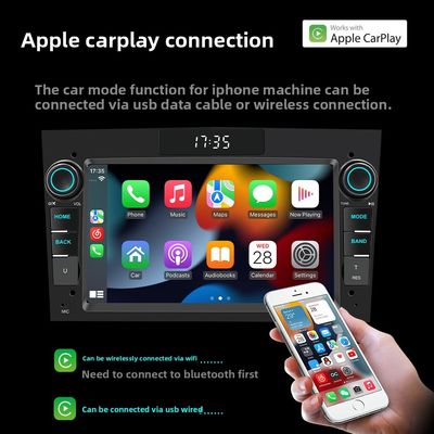Creatall 7-Zoll HD-Bildschirm Android Auto GPS Navigationssystem Kompatibel Opel Smart für BT Wireless CarPlay Armaturenbrett USB