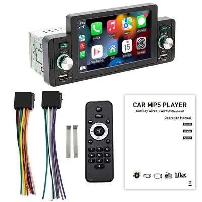 Creatall 5-Zoll-Auto-MP5-Player für Bluetooth-Rückwärtskamera Kabel-/Wireless CarPlay unterstützt WAV MP3 APE Audioformate USB