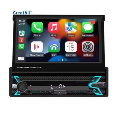 Creatall 7-Zoll Einzylinder-Einziehbildschirm Auto MP5 Player HD BT Rückfahrbild Wireless Carplay USB-Armaturenbrett-Platzierung