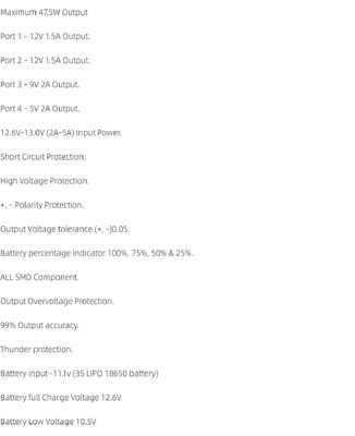 CA-403S Mini-Router ununterbrochene Stromversorgung mit 40W Ausgang 11,1V Batterie-Eingang und Kurzschluss-Schutz