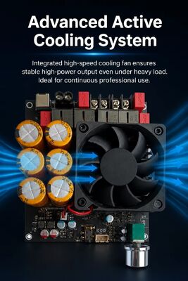 600W+600W Dual TPA3255 Verstärker Board Lüfterkühlung Klasse D Stereo Verstärker Board DC18-50V