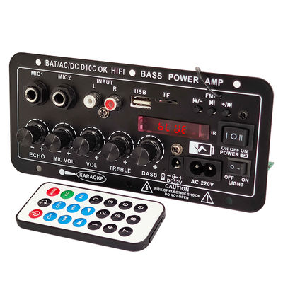 24 V/220 V Auto-Verstärker, Mono-Audio-Verstärker mit 120 W Leistung, Dual-Mikrofon und Bluetooth für Subwoofer und Karaoke