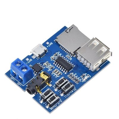 MP3 Decoder Board Audio Verstärker Modul mit 3,7 ~ 5,5 V Leistungsbereich TF-Karte und U Disk Play-Modus 2W Mono Verstärker
