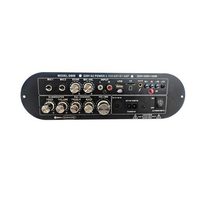 D800 Professioneller DJ/Karaoke Bluetooth Digital Amplifier Board 2.0 Kanal 12V Wiederaufladbarer Subwoofer Hoch/Niedrigton Hochleistung
