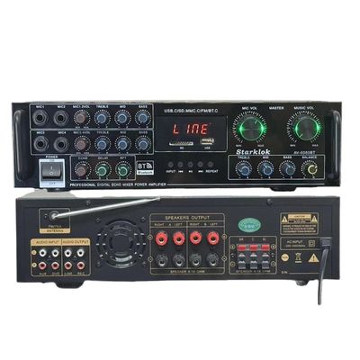 AV-6080BT 1000W 7-Kanal-Festimpedanz-Verstärker Home Car Metall-Receiver USB-Flash-SD-Karte BT Wireless Player Global